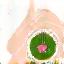 An icon representing sustainability: a plant growing out of hands or a cycle.